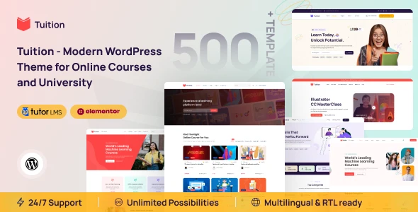 Tuition Education &amp; Online Course WordPress Theme