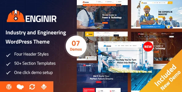 Enginir – Industrial &amp; Engineering Multipurpose WordPress Theme