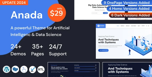 Anada – AI Agency &amp; Data Science WordPress