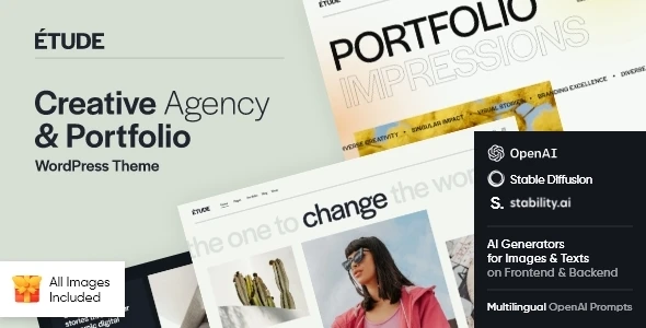 Etude — Creative Agency &amp; Portfolio WordPress Theme