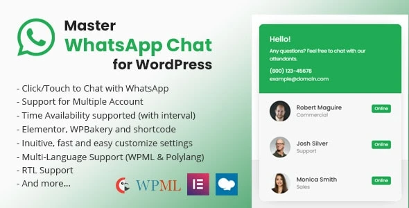 Master WhatsApp Chat for WordPress