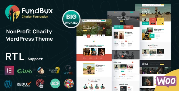 Fundbux – Charity &amp; Fundraise WordPress Theme
