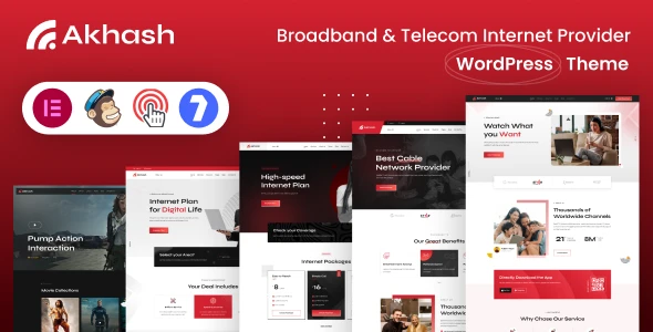 Akhash – Broadband &amp; Internet Services Provider WordPress Theme
