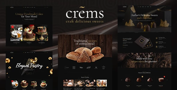 Crems – Bakery, Chocolate Sweets &amp; Pastry WordPress Theme