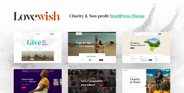 Lovewish – Nonprofit &amp; Charity WordPress Theme