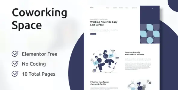 Vinic – Elementor Coworking Space Template Kit