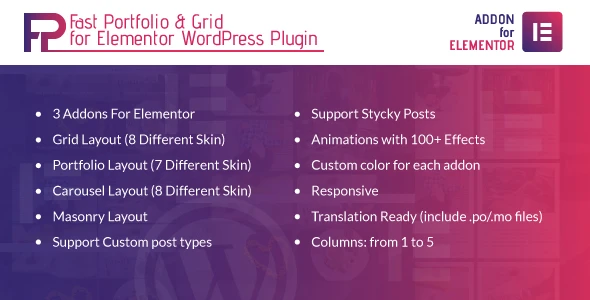Fast Portfolio &amp; Grid for Elementor WordPress Plugin