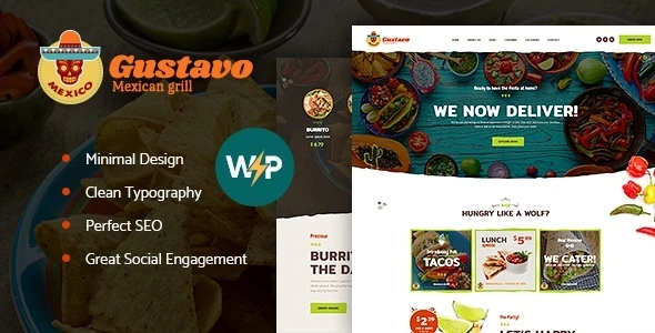 Gustavo | Mexican Grill, Bar &amp; Restaurant WordPress Theme