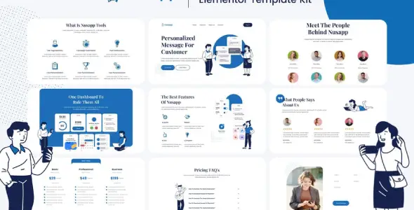 Nusapp – SaaS Startup &amp; Business Elementor Template Kit
