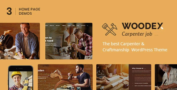 Woodex – WordPress Theme for Carpenters and Craftsmen