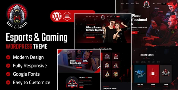 CROX | Esports &amp; Gaming WordPress Theme