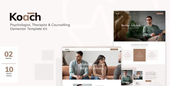 Koach – Life Coach &amp; Counseling Elementor Template Kit