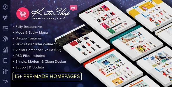 KuteShop – Fashion, Electronics &amp; Marketplace Elementor WooCommerce Theme (RTL Supported)