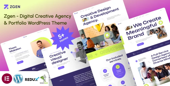 Zgen – Digital Creative Agency &amp; Portfolio WordPress Theme