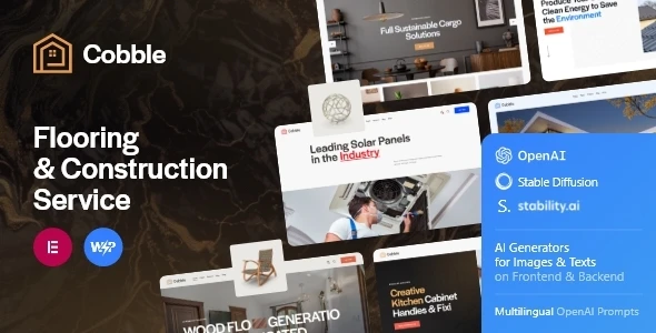 Cobble – Flooring &amp; Construction WordPress Theme + AI