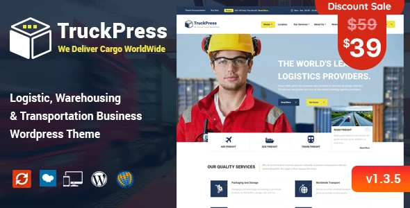 TruckPress – Logistics &amp; Transportation WP Theme
