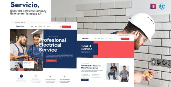 Servicio – Electrician &amp; Electrical Services Template Kit
