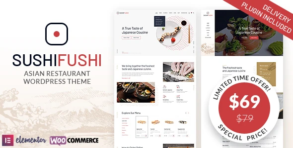 SushiFushi – Japanese &amp; Asian Restaurant WordPress Theme