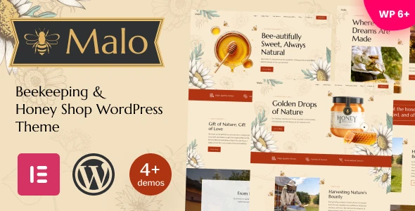 Malo – Beekeeping &amp; Honey Shop WordPress Theme
