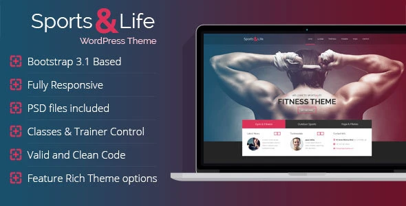 Sports &amp; Life – Gym and Fitness WordPress Theme