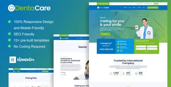 DentaCare – Dentist &amp; Medical Elementor Template Kit