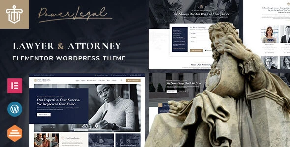 Powerlegal – Law, Lawyer &amp; Attorney WordPress Theme