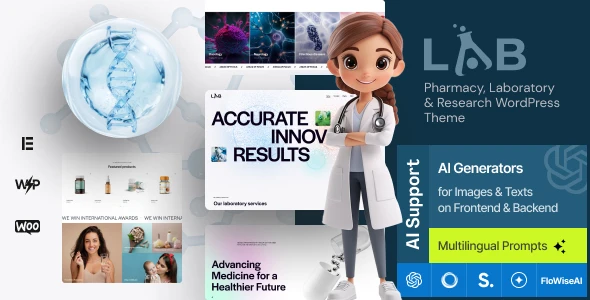 Lab – Pharmacy, Laboratory &amp; Research WordPress Theme