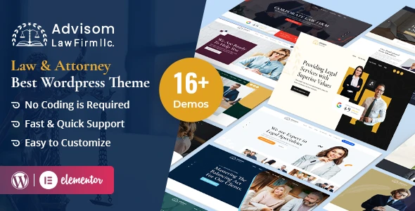 Law Advisom | Lawyers &amp; Attorney WordPress Theme