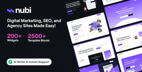 Nubi – Digital Marketing &amp; SEO WordPress Theme