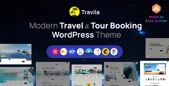 Travila – Modern Travel &amp; Tour Booking WordPress Theme
