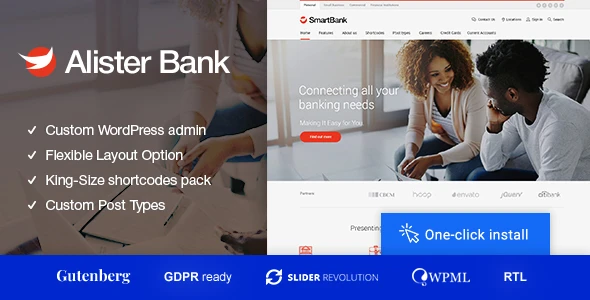 Alister Bank – Credits &amp; Banking Finance WordPress Theme