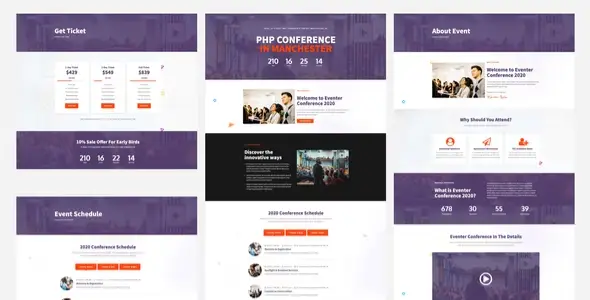 Eventer – Meetup &amp; Conference Elementor Template Kit