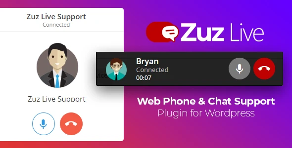 Zuz Live Web Phone Call &amp; Chat Support Plugin for WordPress