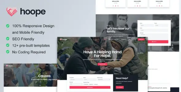 Hoope – Charity &amp; Donation Elementor Template Kit