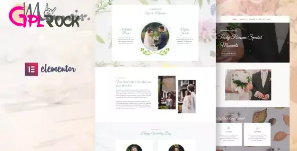 Memoir – Wedding Event &amp; Party Organizer Elementor Template Kit