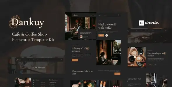 Dankuy – Cafe &amp; Coffee Shop Elementor Template Kit
