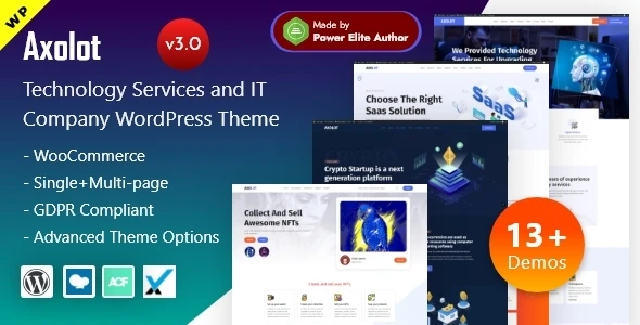 Axolot – IT Startup &amp; Technology Services WordPress Theme