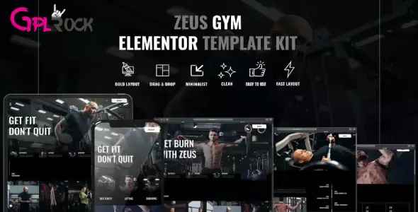 Zeus – Gym &amp; Fitness Elementor Template Kit