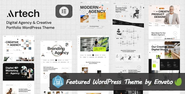 Artech – Digital Agency &amp; Creative Portfolio WordPress Elementor Theme