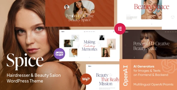 Spice – Beauty &amp; Hair Salon WordPress Theme