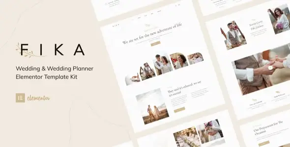 Fika – Wedding &amp; Wedding Planner Elementor Template Kit