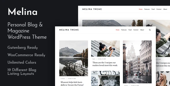 Melina – Personal Blog &amp; Magazine WordPress Theme
