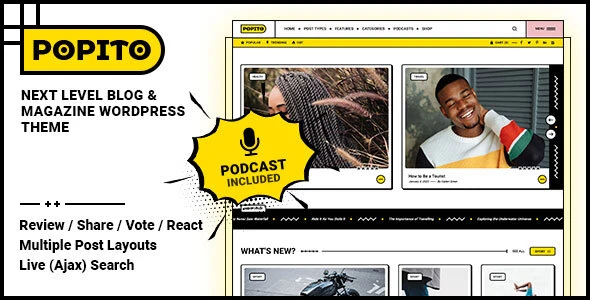 Popito – Personal Blog &amp; Magazine WordPress Theme