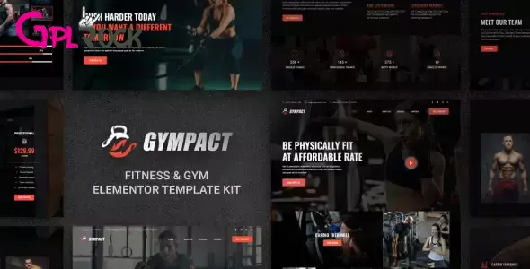 Gympact – Fitness &amp; Gym Elementor Template Kit