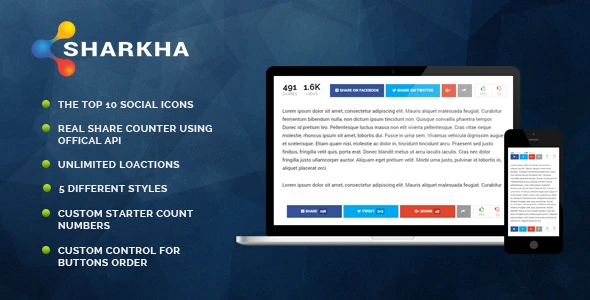 Sharkha – Share Counter, Views Counts &amp; Voting System