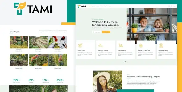 Tami – Landscape &amp; Gardening Elementor Template Kit