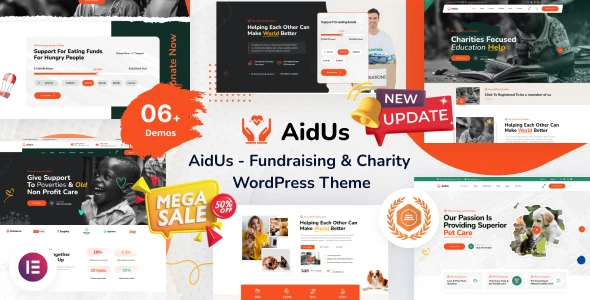 AidUs – Fundraising &amp; Charity WordPress Theme