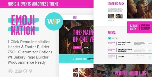 EmojiNation | Night Club &amp; Concert Event WordPress Theme