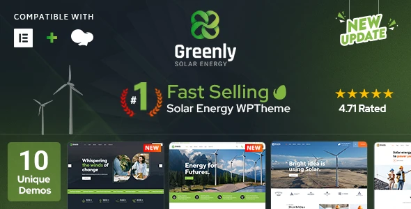 Greenly – Ecology &amp; Solar Energy WordPress Theme