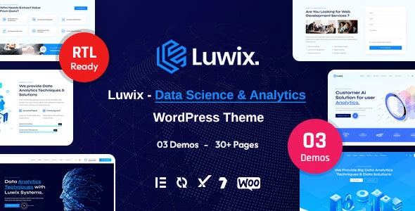 Luwix – Data Science &amp; Analytics WordPress Theme + RTL Ready